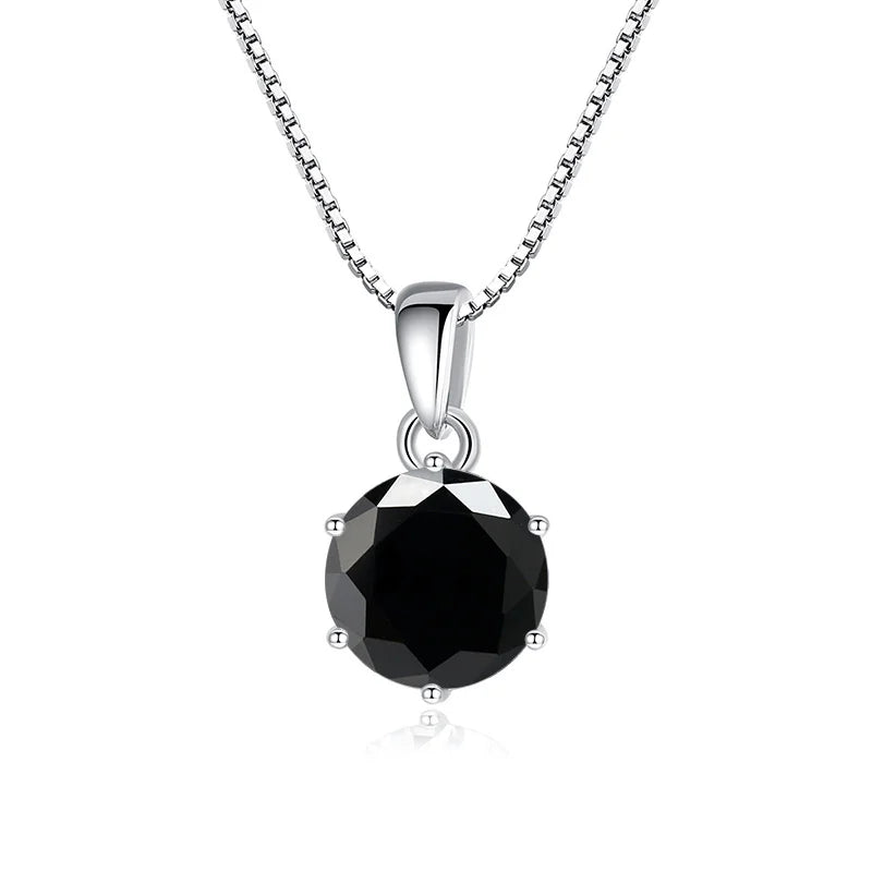 1 Carat Moissanite Pendant Necklace For Women - 925 Sterling Silver.