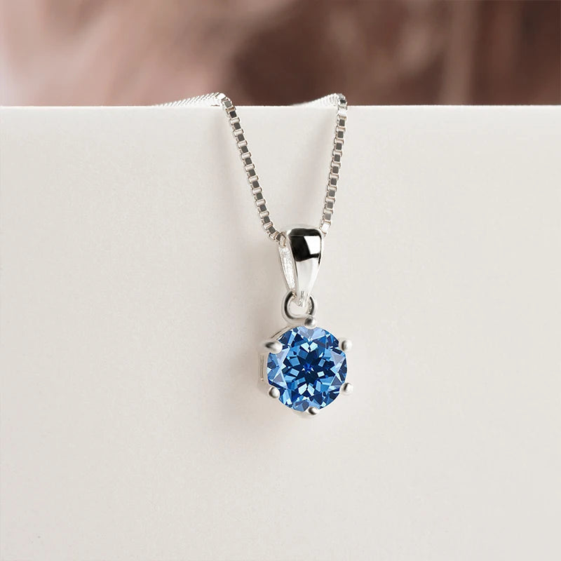 1 Carat Moissanite Pendant Necklace For Women - 925 Sterling Silver.